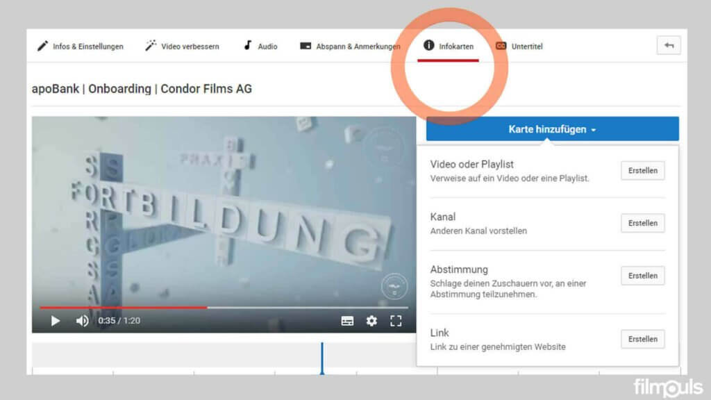 YouTube Tricks: Insert info card into video